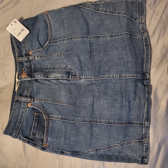 Free People Quiet Chaos jean skirt - Picture 3 of 5